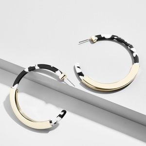 BAUBLE BAR TASSIANA HOOP RESIN EARRINGS